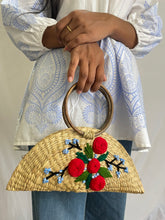 Load image into Gallery viewer, KAUNA EMBRIODERY CLUTCH WITH CANE HANDLE
