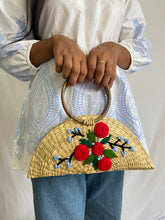 Load image into Gallery viewer, KAUNA EMBRIODERY CLUTCH WITH CANE HANDLE
