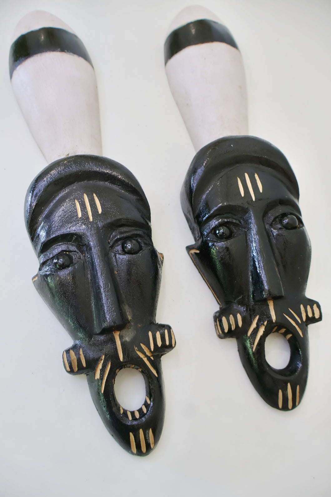 WOODEN MASK - PAIR