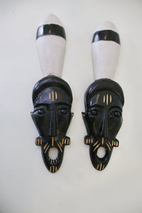 WOODEN MASK - PAIR