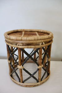 CANE STOOL SET