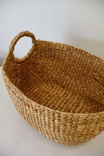 Load image into Gallery viewer, WATER HYACINTH OVAL LAUNDRY BASKET
