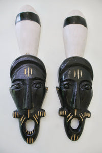 WOODEN MASK - PAIR