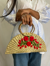 Load image into Gallery viewer, KAUNA EMBRIODERY CLUTCH WITH CANE HANDLE
