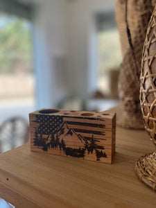 WOODEN PEN STAND