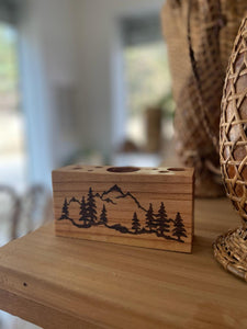 WOODEN PEN STAND