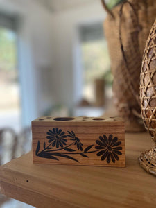 WOODEN PEN STAND